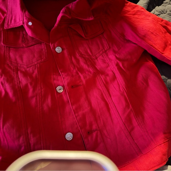 2 - Red Jean Lightweight Jacket - Picture 13 of 15